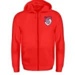 Zipper mit Brust-Stick - Zip-Hoodie-5761