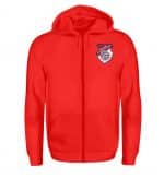 Zipper mit Brust-Stick - Zip-Hoodie-5761