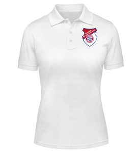 Damen Poloshirt mit Brust- und Rückendruck (weiß) - Damen Poloshirt-3