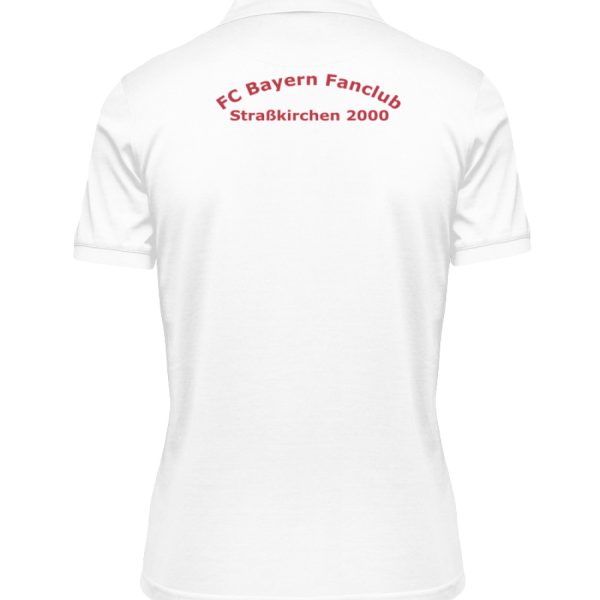 Damen Poloshirt mit Brust- und Rückendruck (weiß) - Damen Poloshirt-3