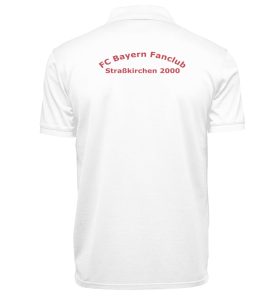 Herren Poloshirt mit Brust- und Rückendruck (weiß) - Polo Shirt-3