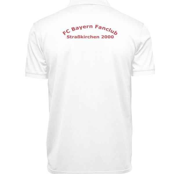 Herren Poloshirt mit Brust- und Rückendruck (weiß) - Polo Shirt-3